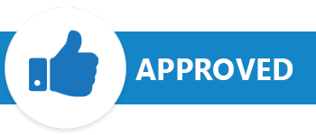 Thumbs up graphic saying, "Approved"