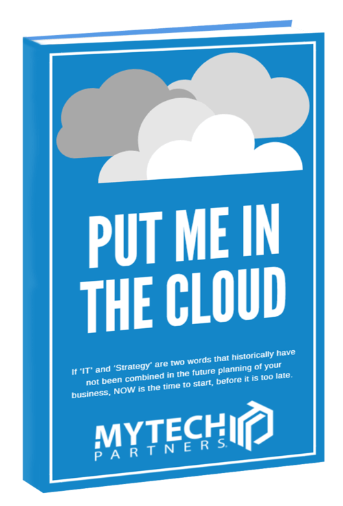Graphic of book entitled, "Put Me in the Cloud"
