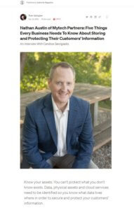 Screenshot of article with Nathan Austin covershot