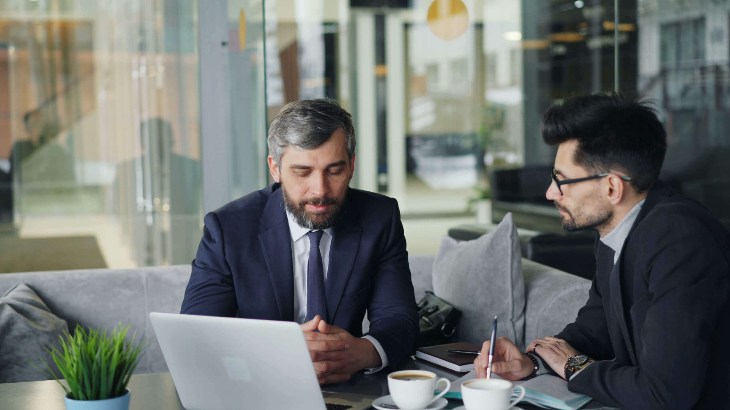 Business team partnering with an external IT service provider for support and strategy
