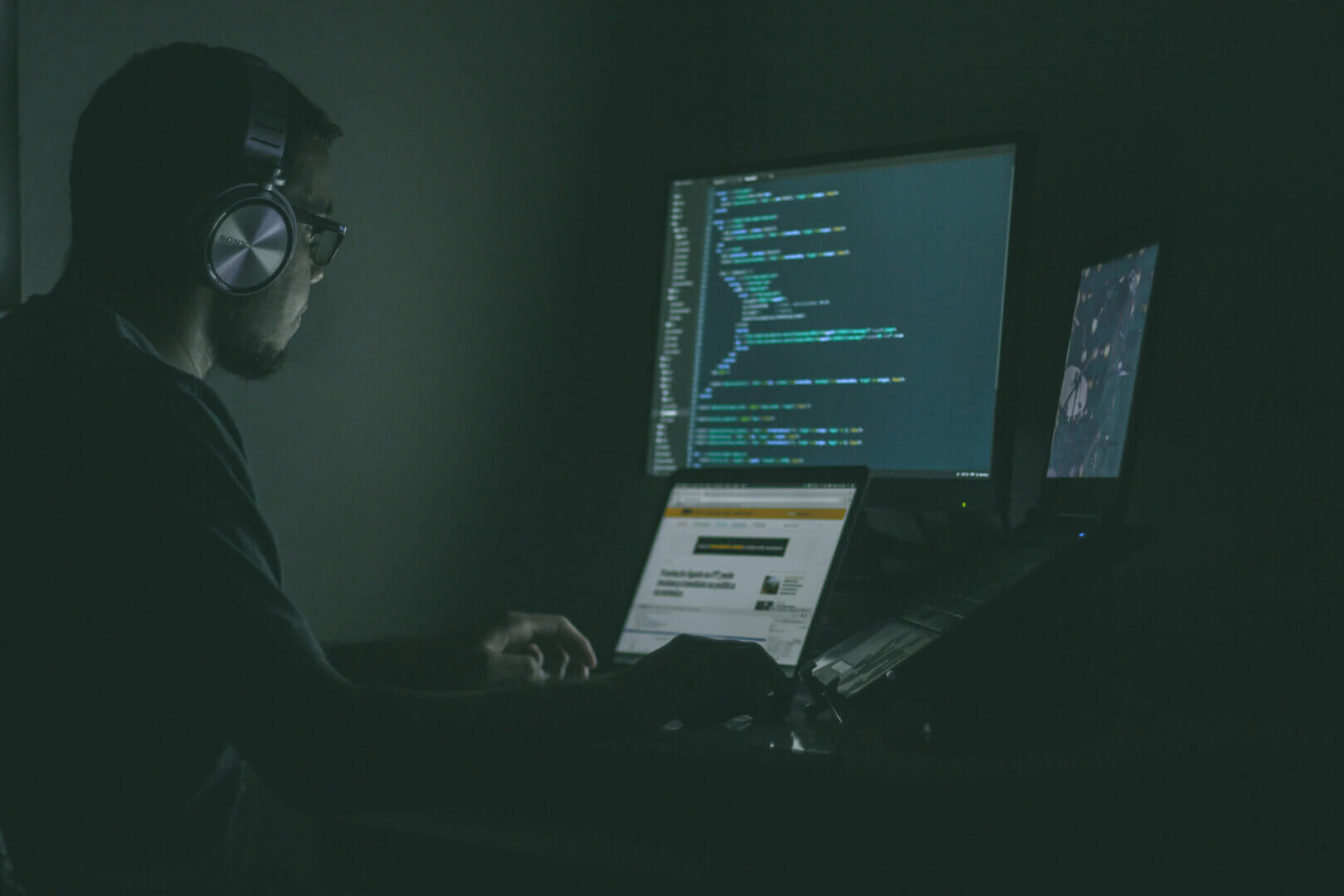 Cybersecurity expert performing penetration testing and vulnerability assessment on enterprise systems