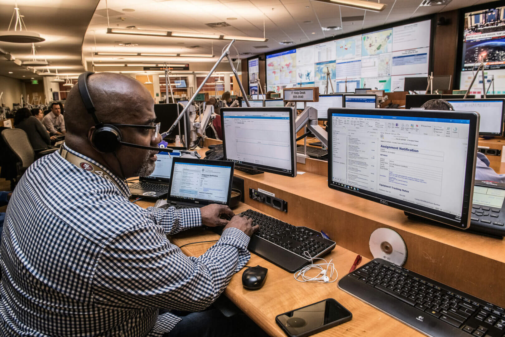 Cybersecurity team creating an incident response plan to protect business systems from digital threats