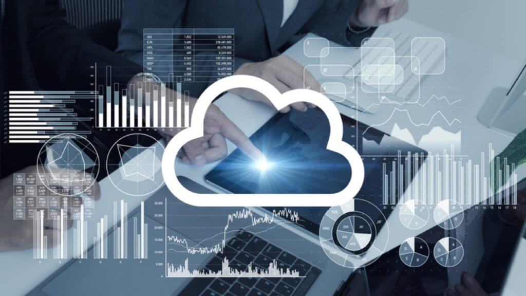 A bustling Long Beach skyline with managed cloud service networks symbolizing digital efficiency.