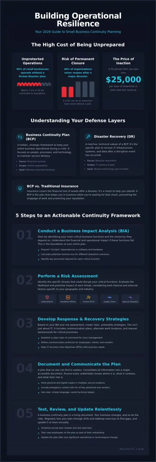 The Strategic Business Continuity Plan for Small Business: A 2026 Guide