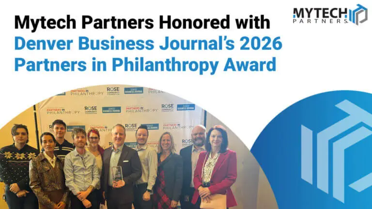 Mytech Partners Honored with Denver Business Journal’s 2026 Partners in Philanthropy Award